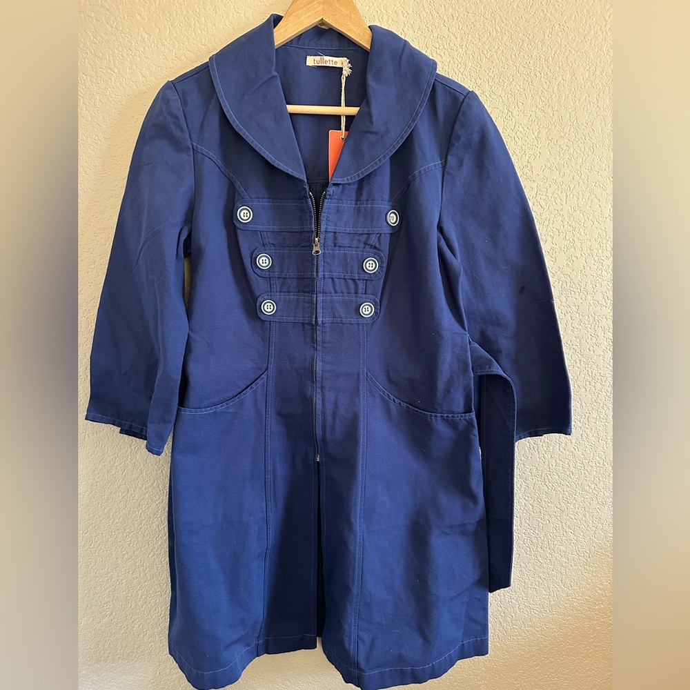 Tullette Anthro Mod Retro Vibes Blue Jacket
